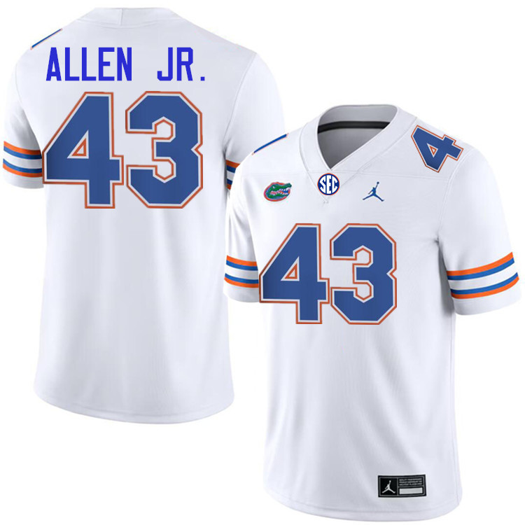 #43 Alfonzo Allen Jr. Gators Jersey,Florida Gators College Football Jerseys Stitched-White  #43 Alfonzo Allen Jr. Gators Jersey,Florida Gators College Football Jerseys Stitched-White